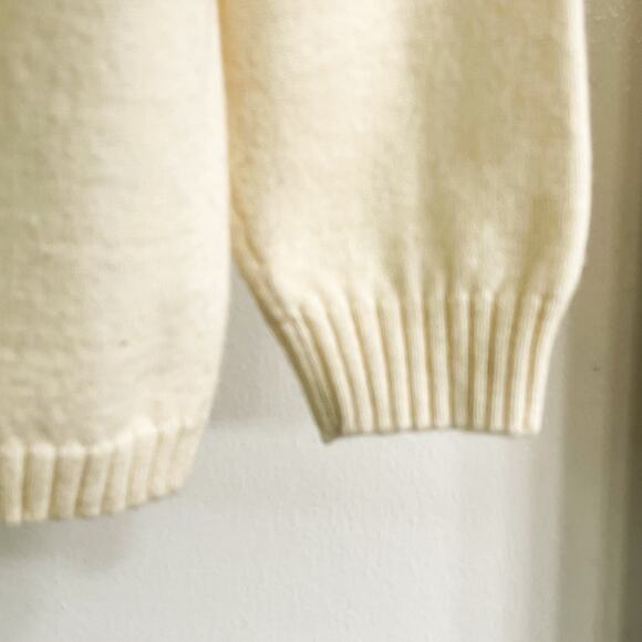 Spadina Womens Lambswool Blend Mock Neck Sweater - Cream, Size S - Picture 5 of 8